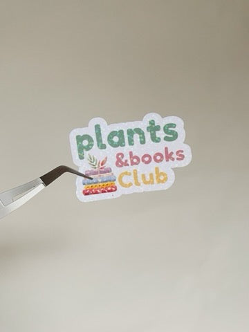 Books and Plants Club Holographic Vinyl Sticker