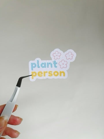 Plant Person Holographic Vinyl Sticker