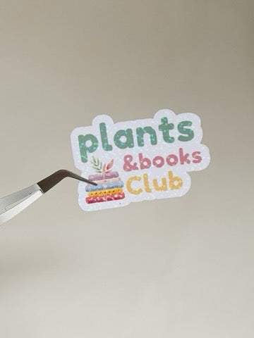 Books and Plants Club Holographic Vinyl Sticker