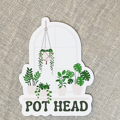 Pot Head House Plant Vinyl Sticker