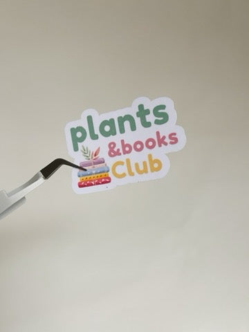 Books and Plants Club Holographic Vinyl Sticker