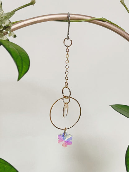 Suncatcher Trellis Charm, Plant Pendant, Handmade