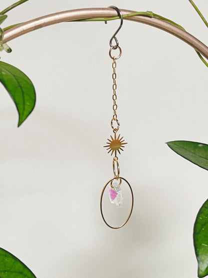 Suncatcher Trellis Charm, Plant Pendant, Handmade